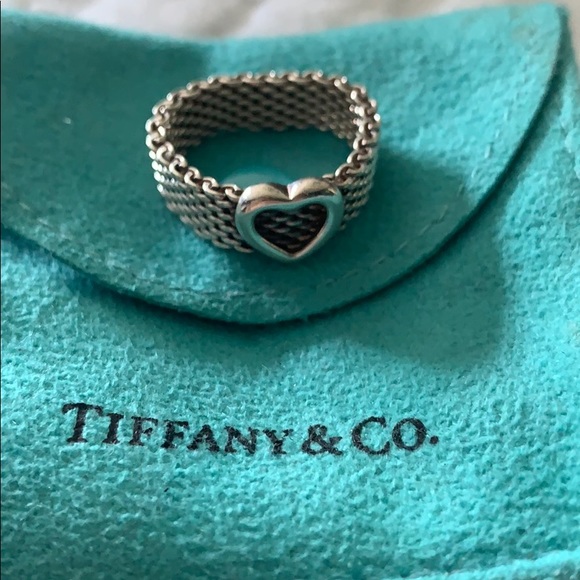 Tiffany & Co. Jewelry - Tiffany & Co sterling silver mesh heart ring Tiffany & Co. Jewelry - Tiffany & Co sterling silver mesh heart ring